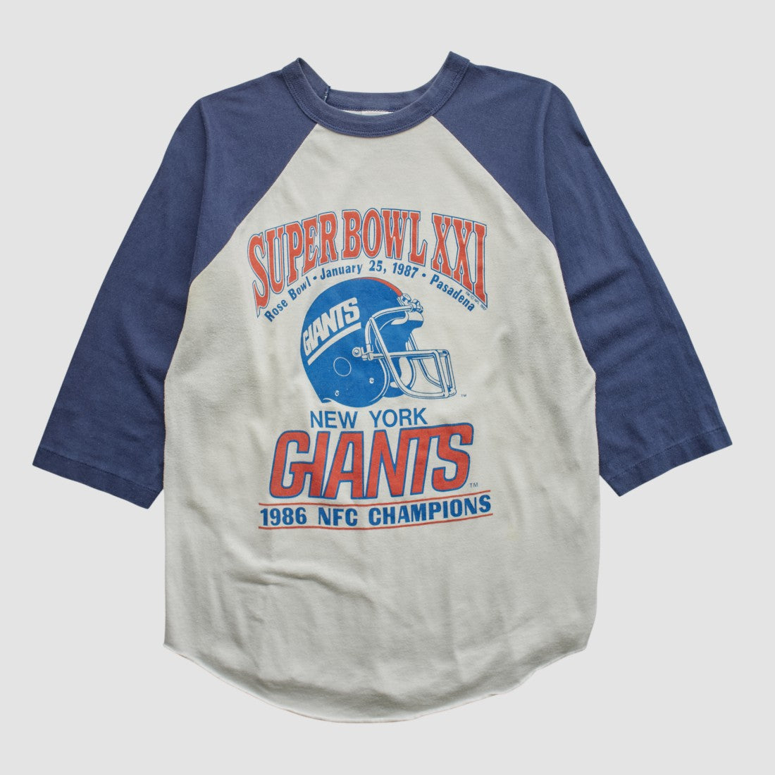 Super Bowl XXI Trench 1986 T-shirt - New York Giants T-shirts