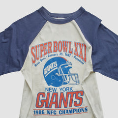 Super Bowl XXI Trench 1986 T-shirt - New York Giants T-shirts