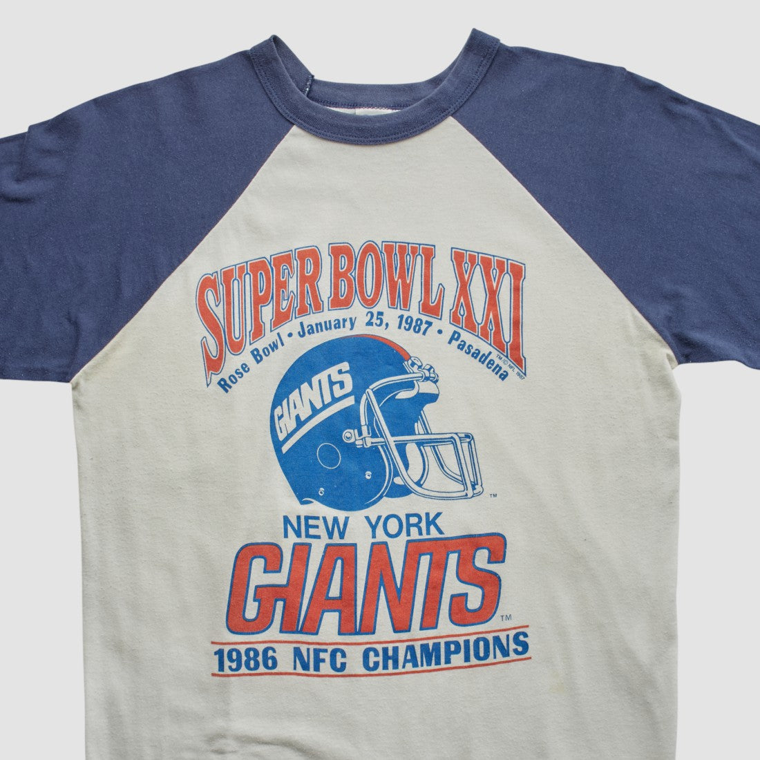 Super Bowl XXI Trench 1986 T-shirt - New York Giants T-shirts