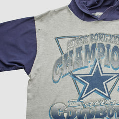Super Bowl XXVIII Mendez Sportswear 1994 Hooded T-shirt - Dallas Cowboys T-shirts