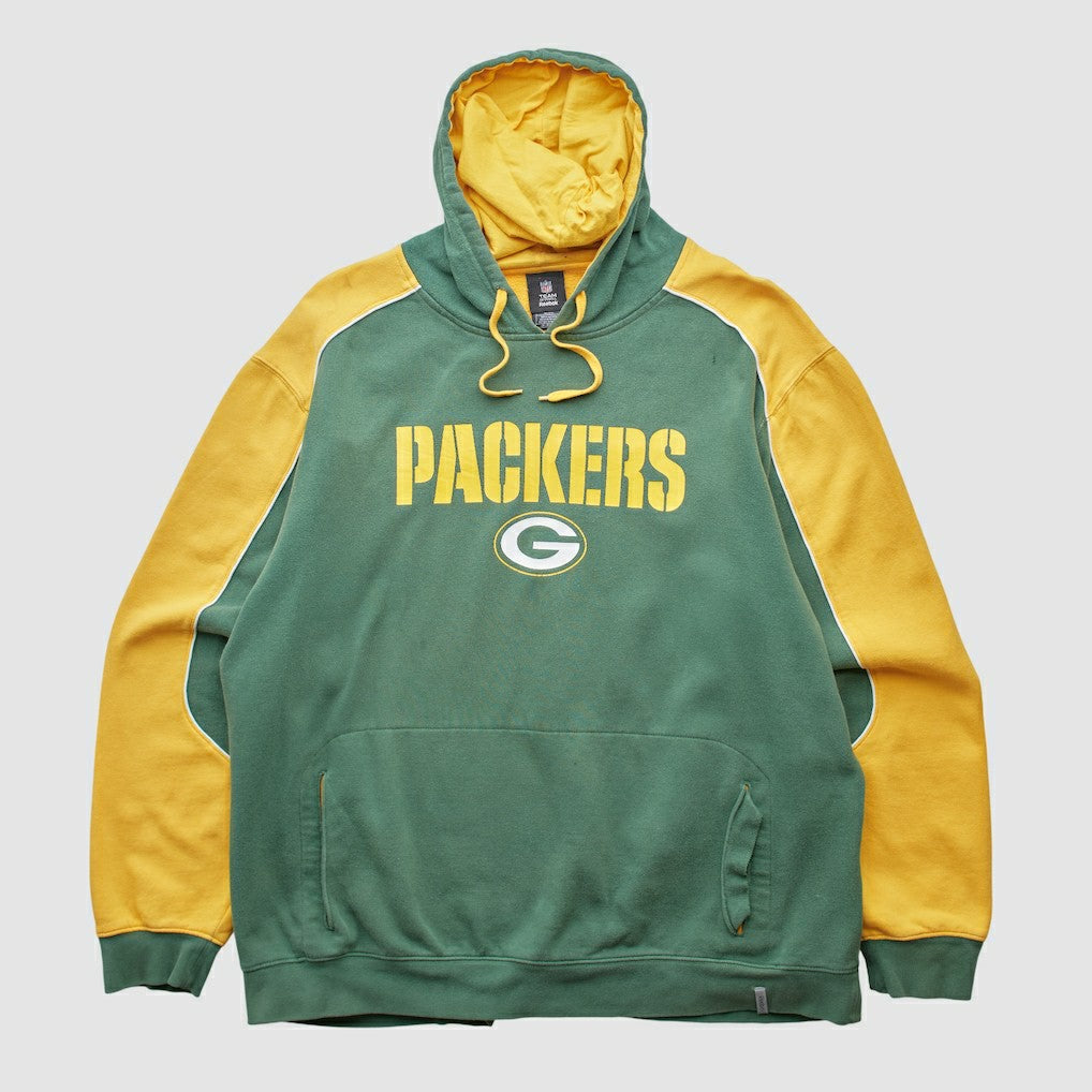 Reebok 2010s Hooded Pullover Sweatshirt - Green Bay Packers Pullover