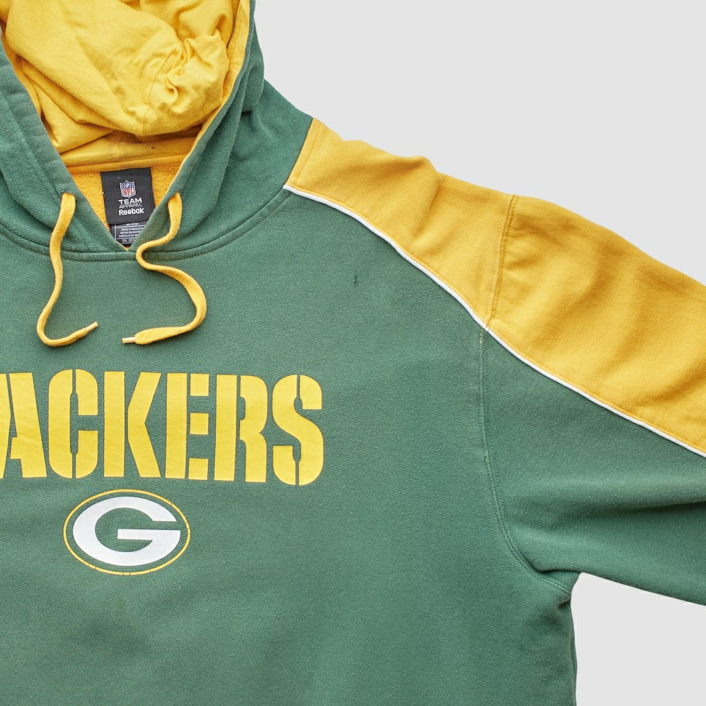 Reebok 2010s Hooded Pullover Sweatshirt - Green Bay Packers Pullover