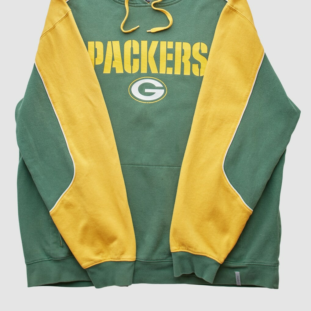 Reebok 2010s Hooded Pullover Sweatshirt - Green Bay Packers Pullover