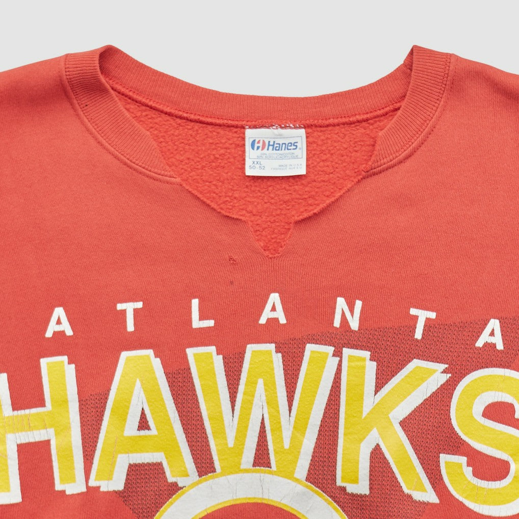 Vintage Atlanta Hawks Hanes 90s Pullover Sweatshirt