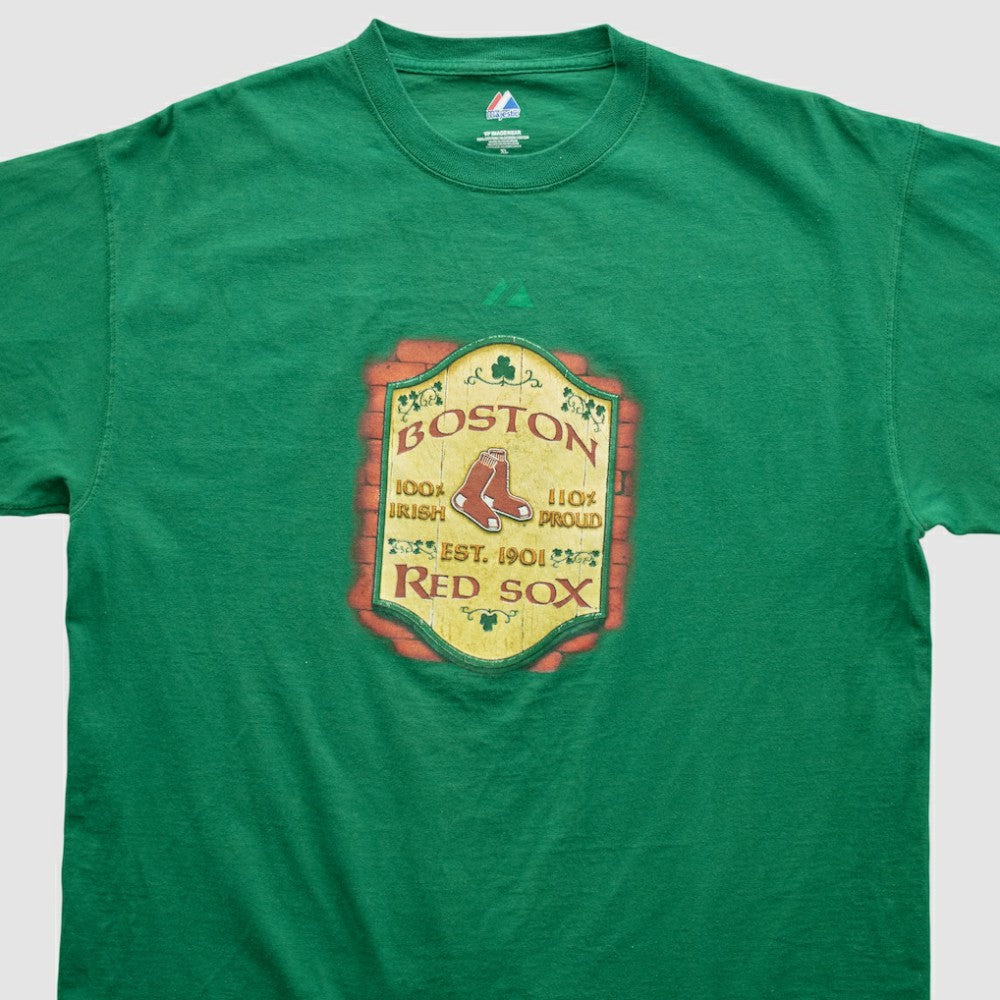 Green Boston Red Sox Majestic 2000s T-shirt