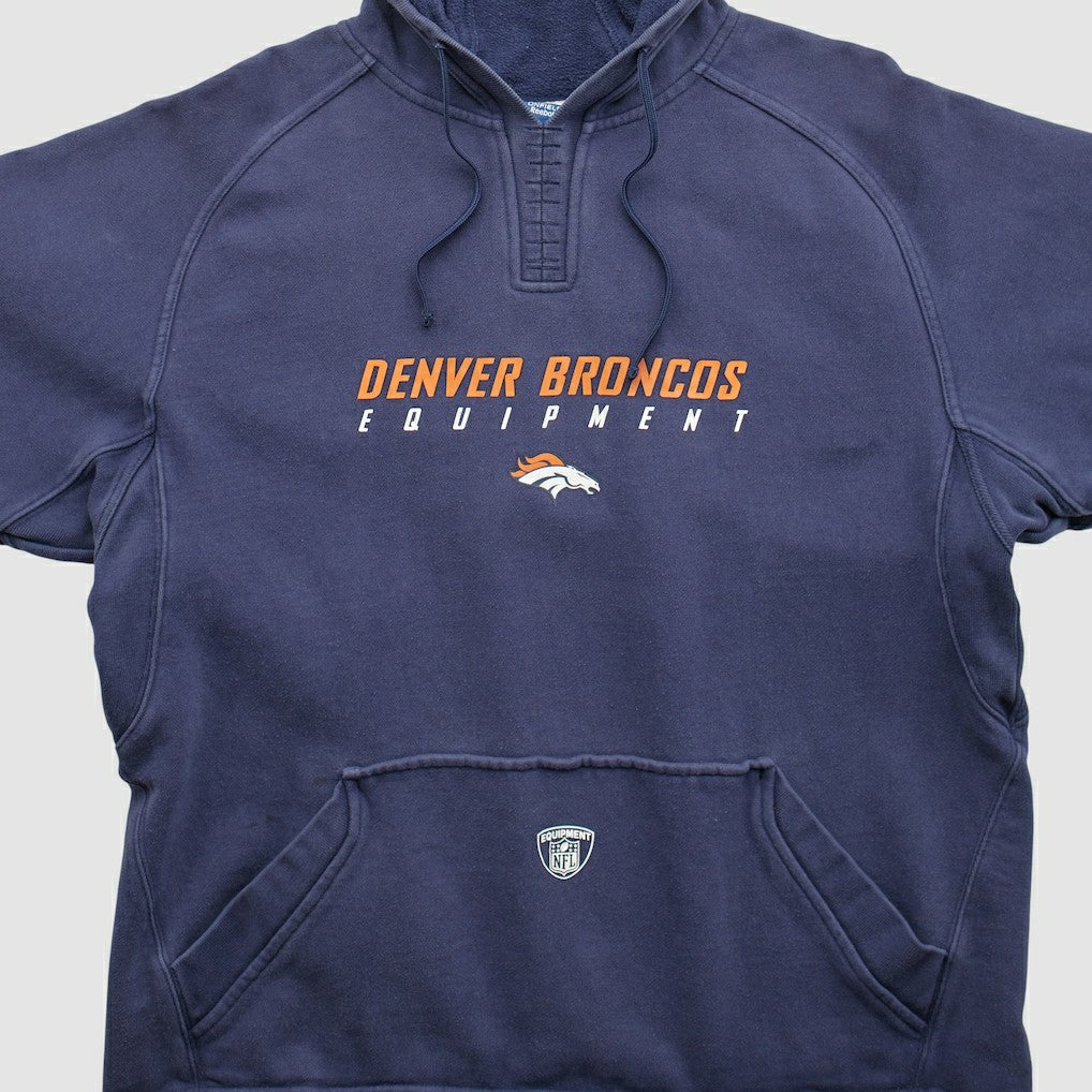 Reebok 2000s Hooded Pullover Sweatshirt - Denver Broncos Pullover