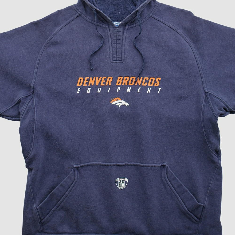 Reebok 2000s Hooded Pullover Sweatshirt - Denver Broncos Pullover