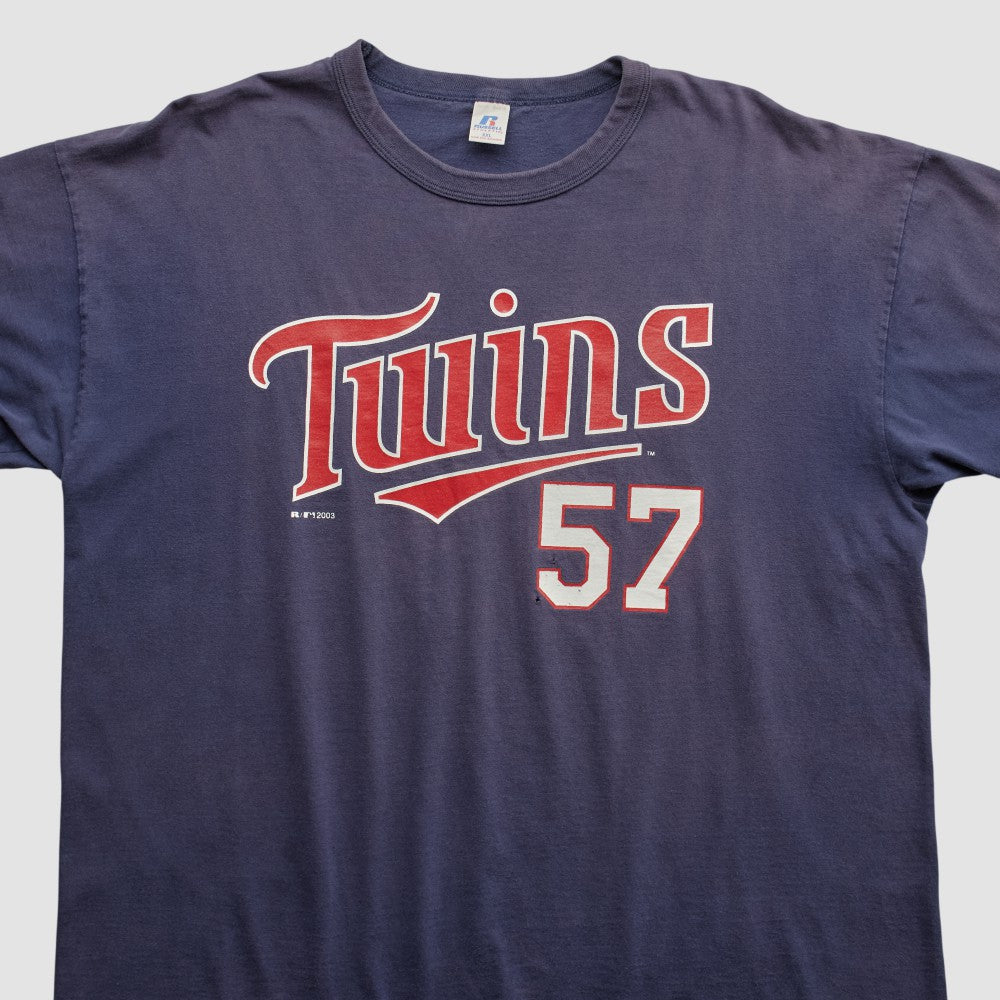 Navy Minnesota Twins Russell 2003 T-shirt