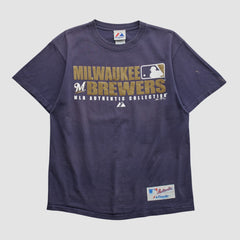 Navy Milwaukee Brewers Majestic 2008 T-shirt