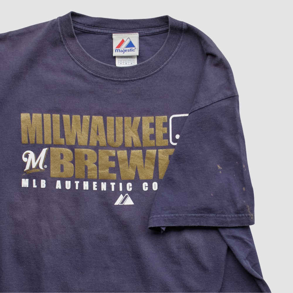 Navy Milwaukee Brewers Majestic 2008 T-shirt
