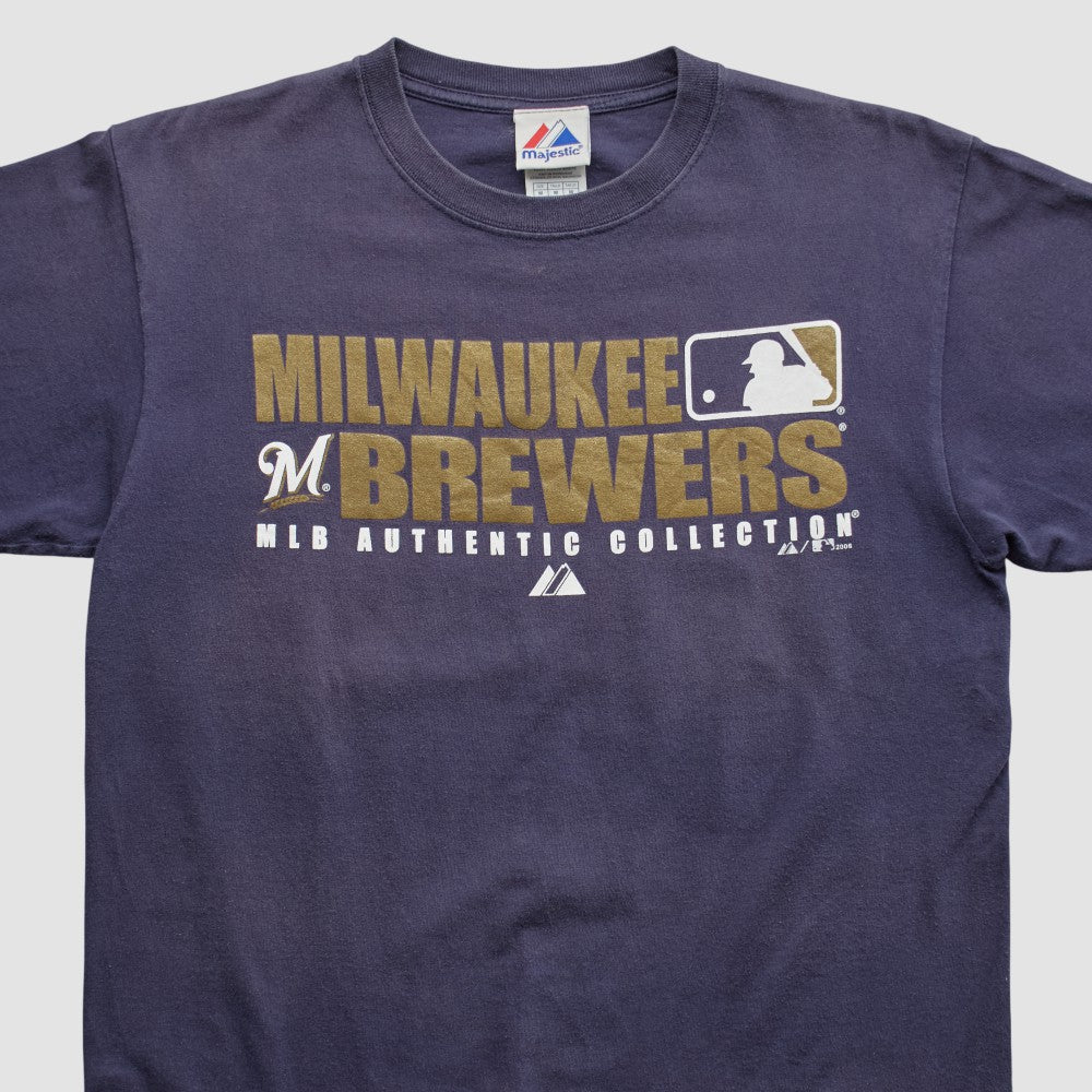 Navy Milwaukee Brewers Majestic 2008 T-shirt