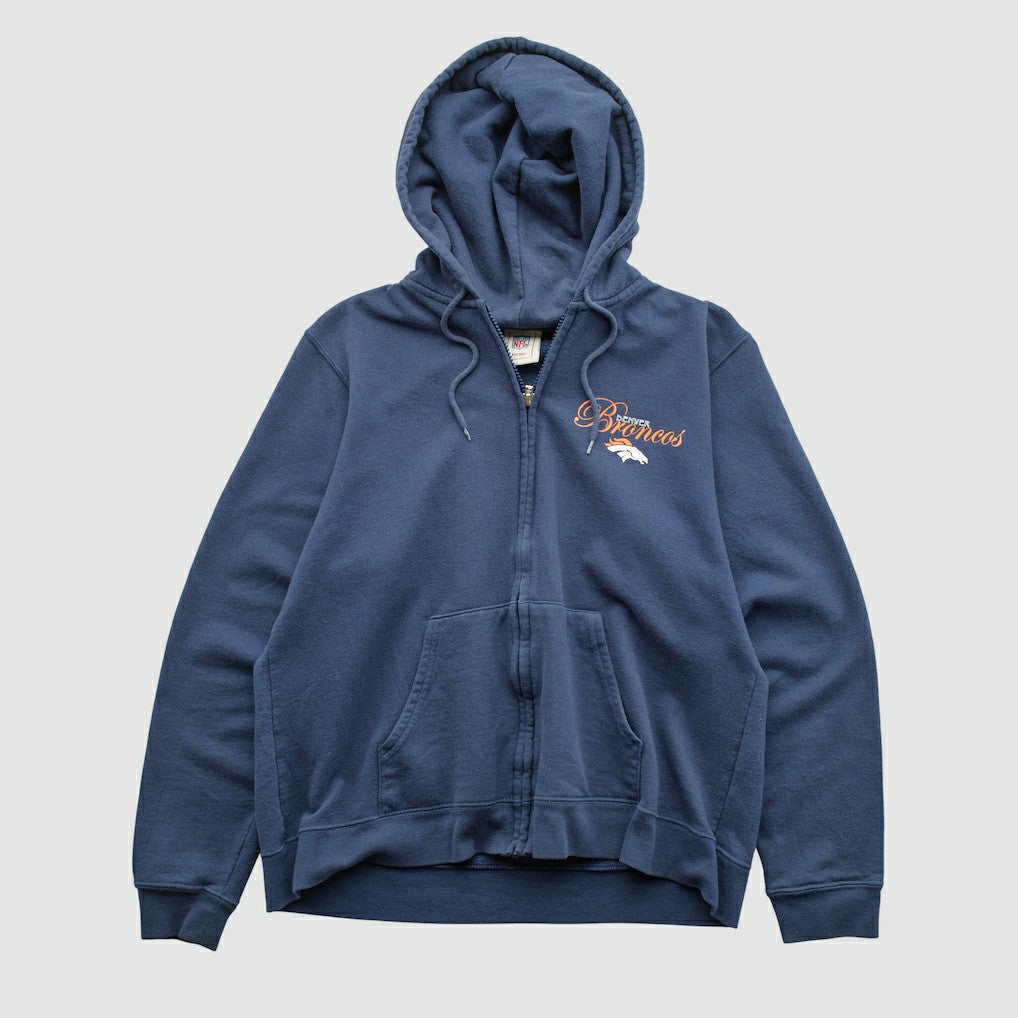 NFL 2000s Hooded Full Zip Sweatshirt - Denver Broncos Sweatshirts