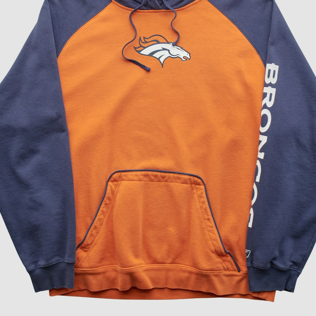Reebok 2000s Hooded Pullover Sweatshirt - Denver Broncos Pullover