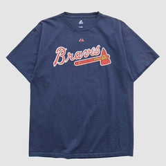 Navy Atlanta Braves Majestic 2000s T-shirt