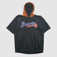 Black Atlanta Braves Salem Sportswear 1994 Hooded T-shirt
