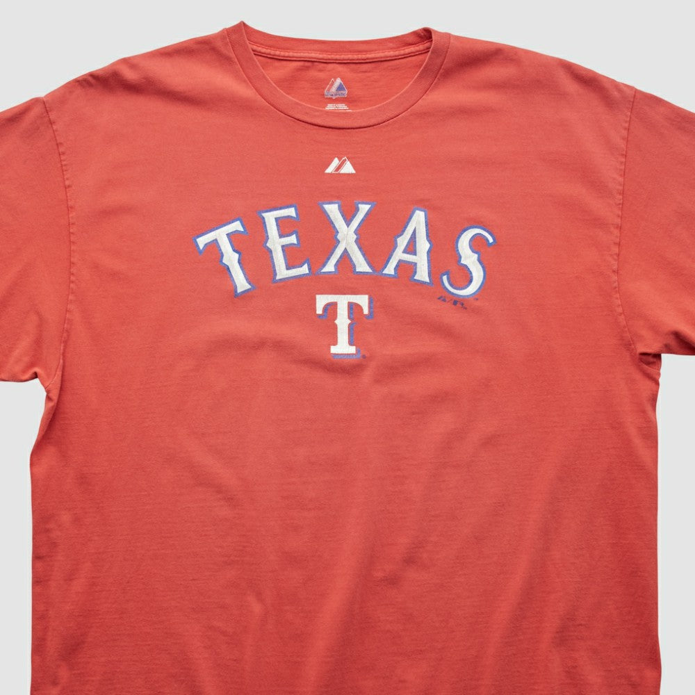 Red Texas Rangers Majestic 2000s T-shirt