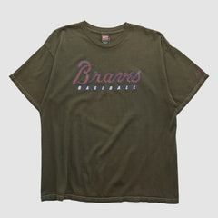 Black Atlanta Braves Nike 2000s T-shirt