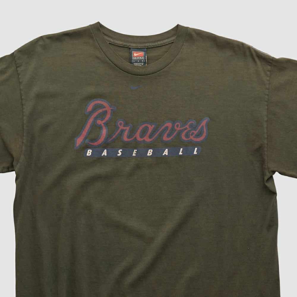 Black Atlanta Braves Nike 2000s T-shirt
