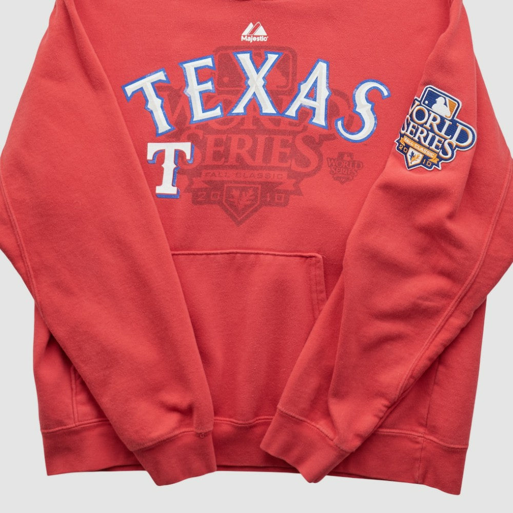 Red World Series Majestic 2010 Hooded Pullover Sweatshirt