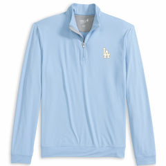 Light Blue Los Angeles Dodgers johnnie-O 2026 Gold Collection Motion Quarter-Zip Pullover