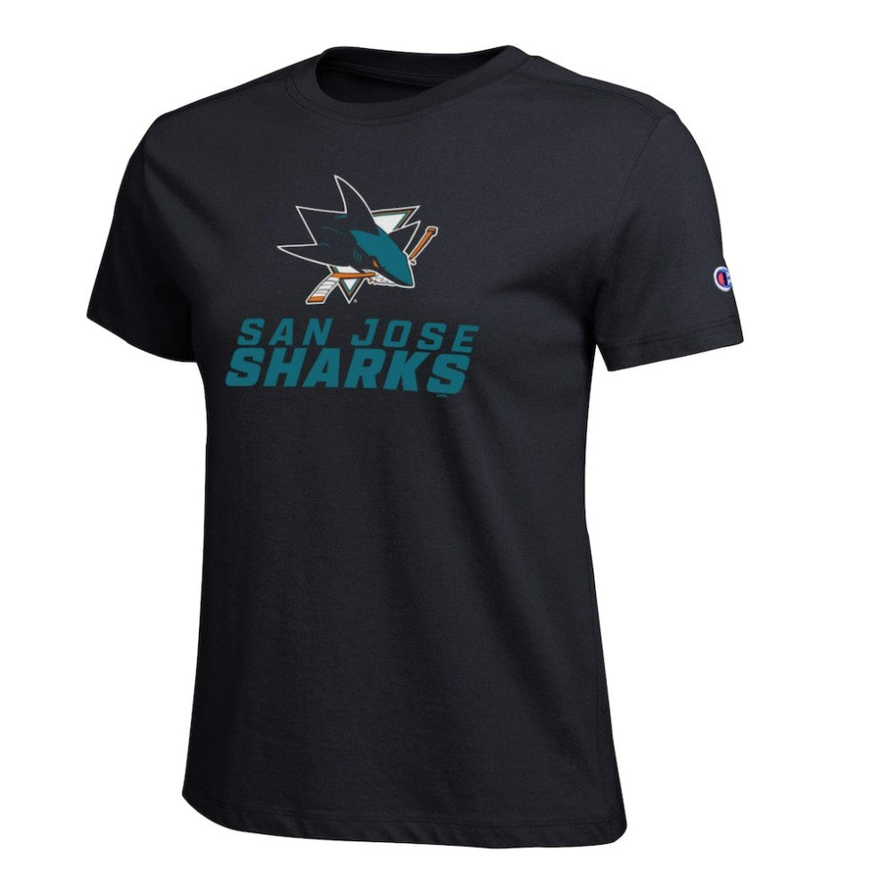 NHL San Jose Sharks Champion Women's Wordmark Lockup T-Shirt
