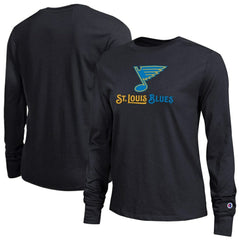 NHL St. Louis Blues Champion Women's Wordmark Lockup Long Sleeve T-Shirt