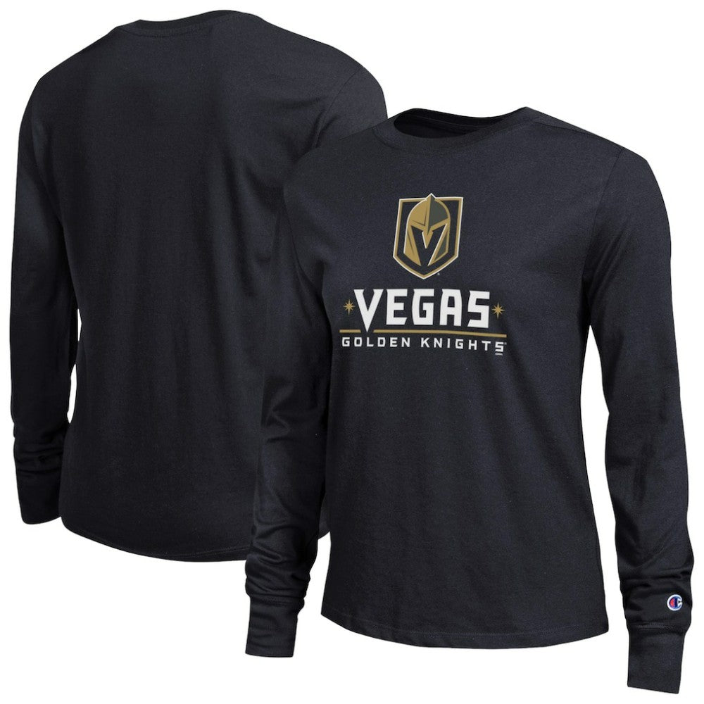 NHL Vegas Golden Knights Champion Women's Wordmark Lockup Long Sleeve T-Shirt