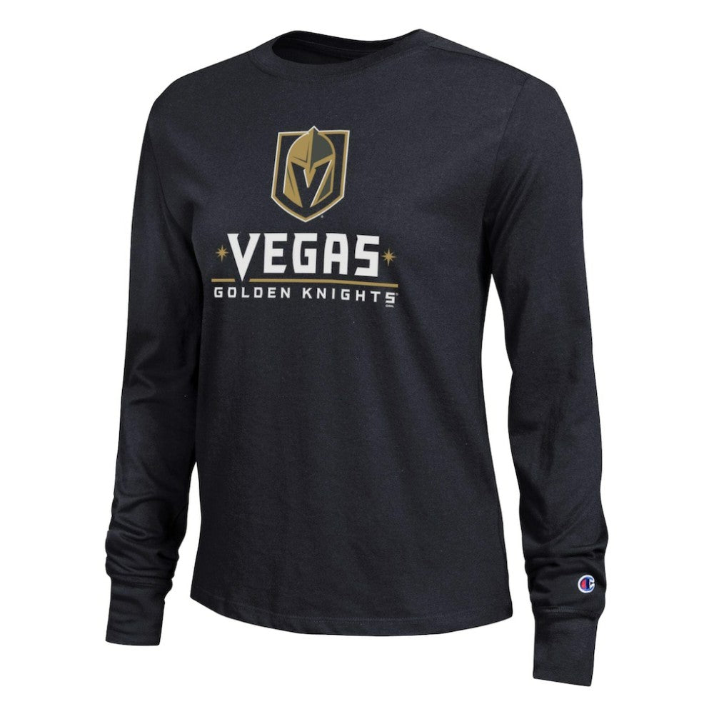 NHL Vegas Golden Knights Champion Women's Wordmark Lockup Long Sleeve T-Shirt