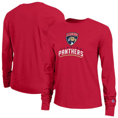 NHL Florida Panthers Champion Women's Wordmark Lockup Long Sleeve T-Shirt