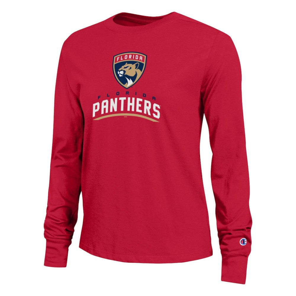 NHL Florida Panthers Champion Women's Wordmark Lockup Long Sleeve T-Shirt