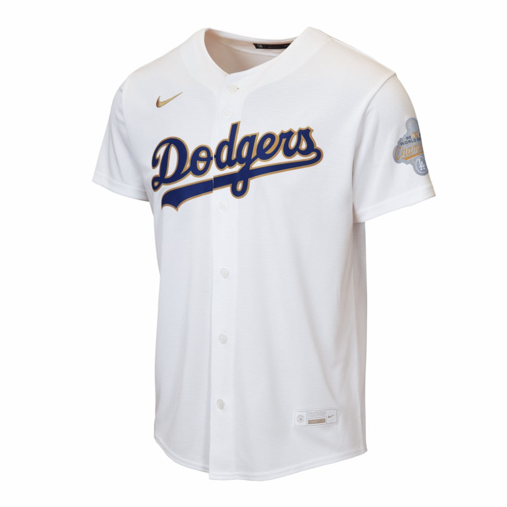 White Los Angeles Dodgers Nike Youth 2026 Gold Collection Home Replica Jersey