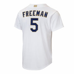 White Freddie Freeman Los Angeles Dodgers Nike Youth 2026 Gold Collection Home Replica Jersey