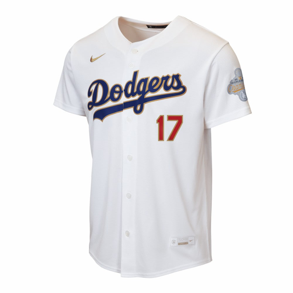 White Shohei Ohtani Los Angeles Dodgers Nike Youth 2026 Gold Collection Home Replica Jersey