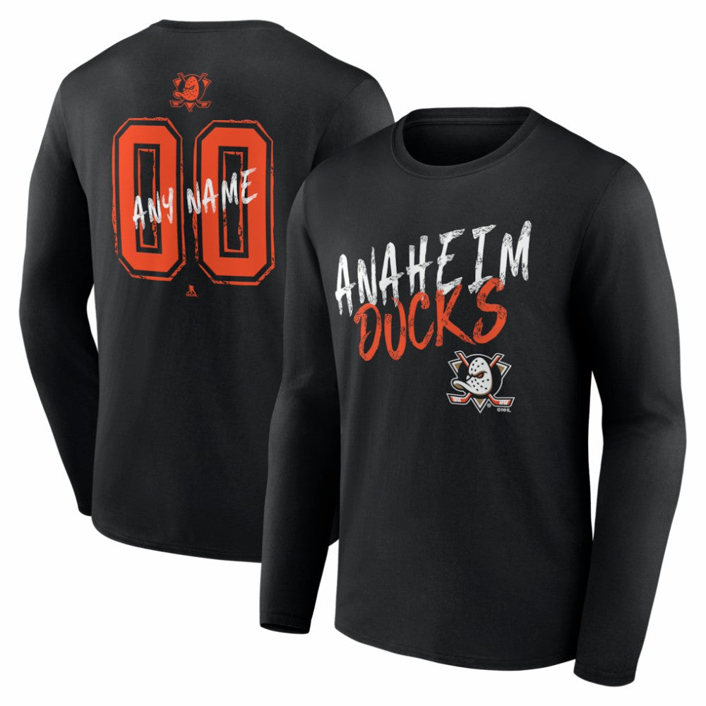 NHL Anaheim Ducks Hustle Personalized Name & Number Long Sleeve T-Shirt