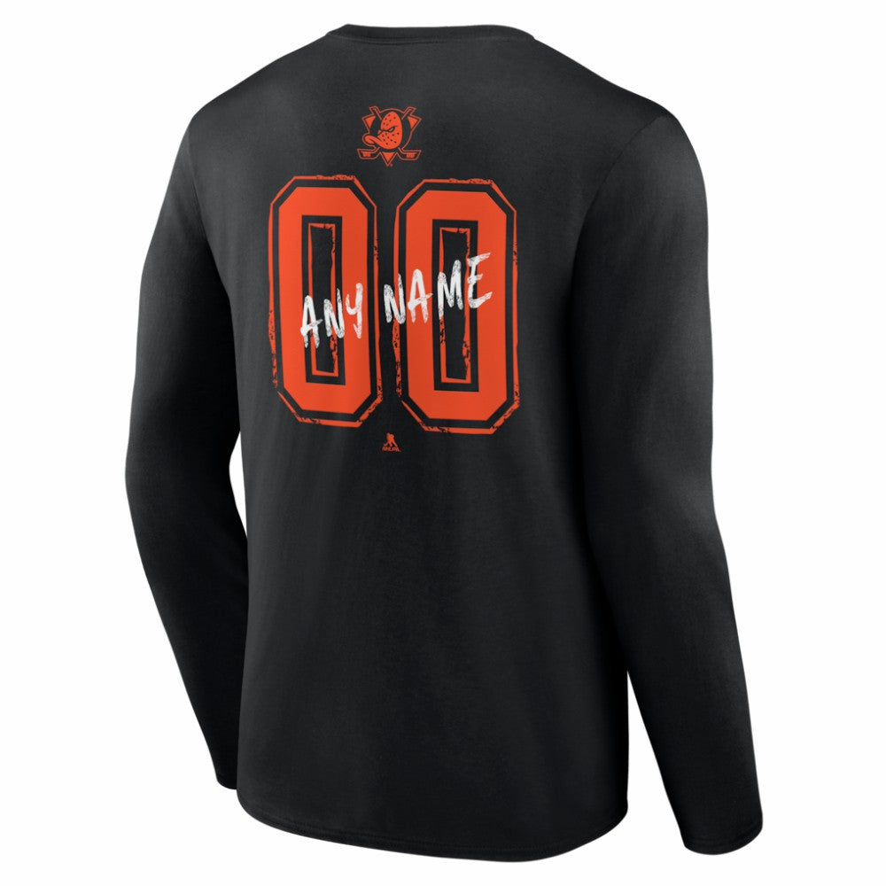 NHL Anaheim Ducks Hustle Personalized Name & Number Long Sleeve T-Shirt