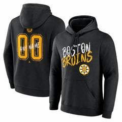 NHL Boston Bruins Big & Tall Hustle Personalized Name & Number Hoodie