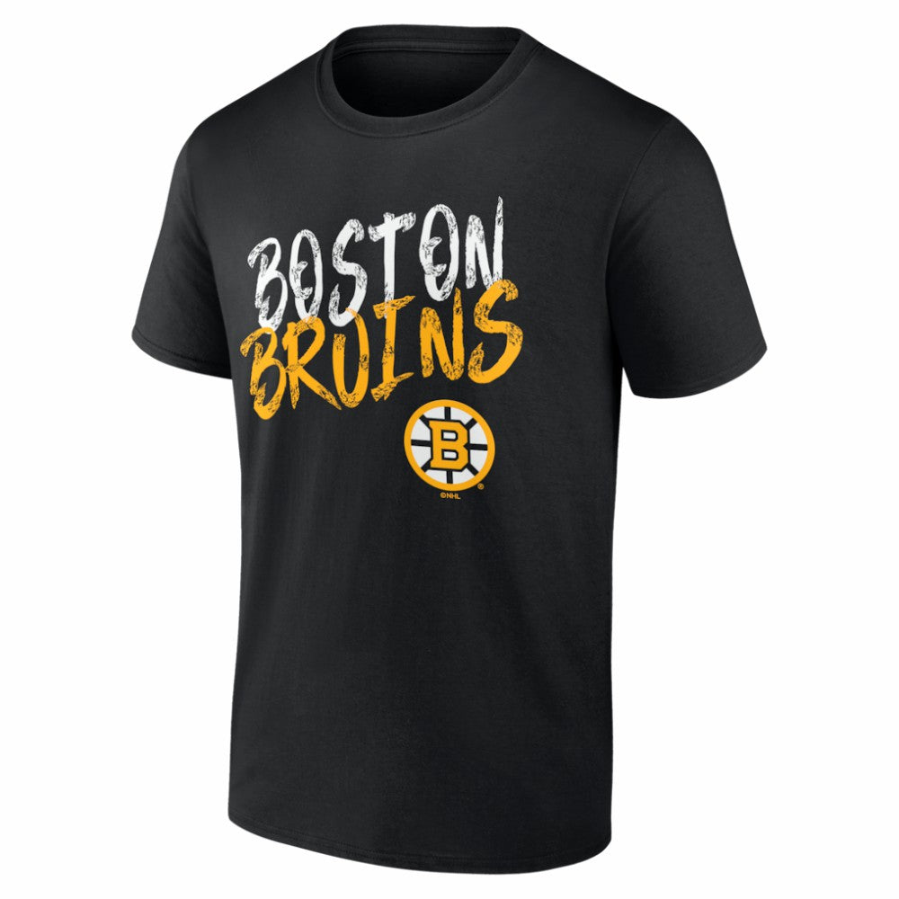NHL Boston Bruins Big & Tall Hustle Personalized Name & Number T-Shirt