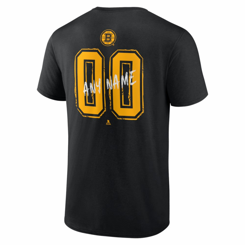 NHL Boston Bruins Big & Tall Hustle Personalized Name & Number T-Shirt