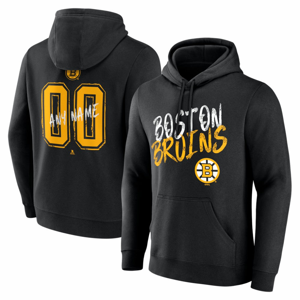 NHL Boston Bruins Hustle Personalized Name & Number Hoodie