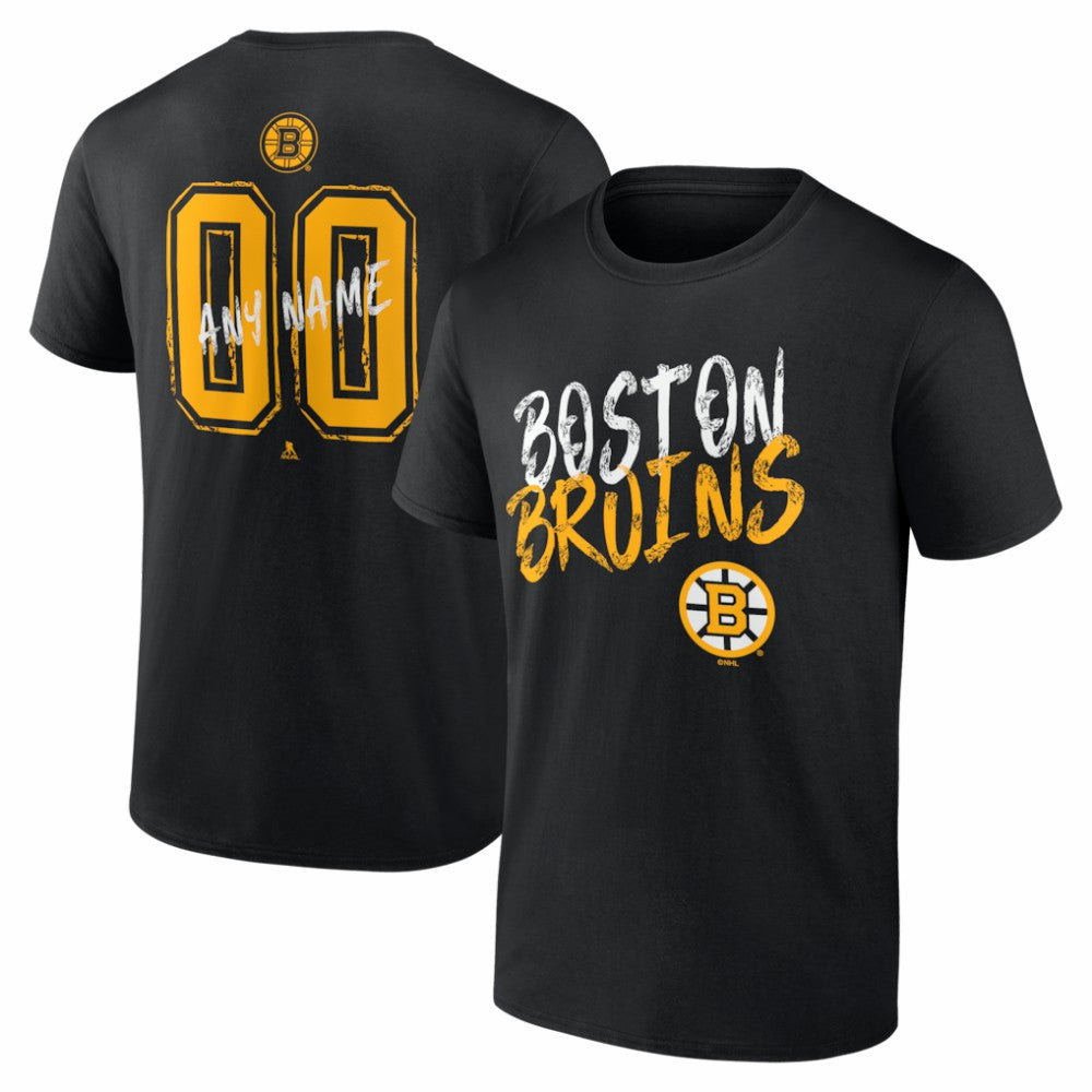 NHL Boston Bruins Hustle Personalized Name & Number T-Shirt