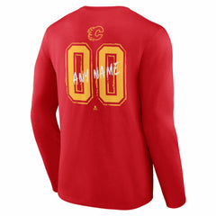 NHL Calgary Flames Hustle Personalized Name & Number Long Sleeve T-Shirt