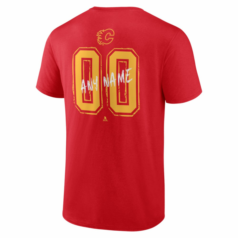 NHL Calgary Flames Hustle Personalized Name & Number T-Shirt