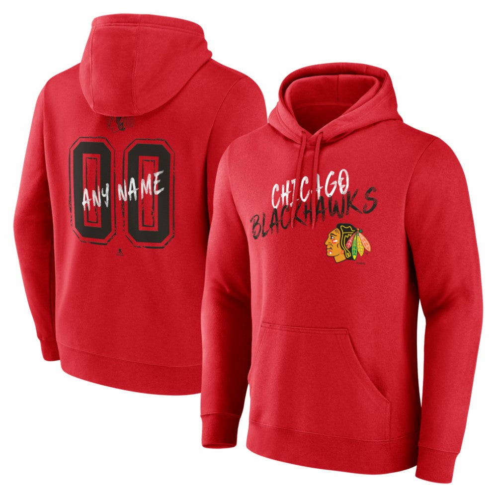 NHL Chicago Blackhawks Hustle Personalized Name & Number Hoodie
