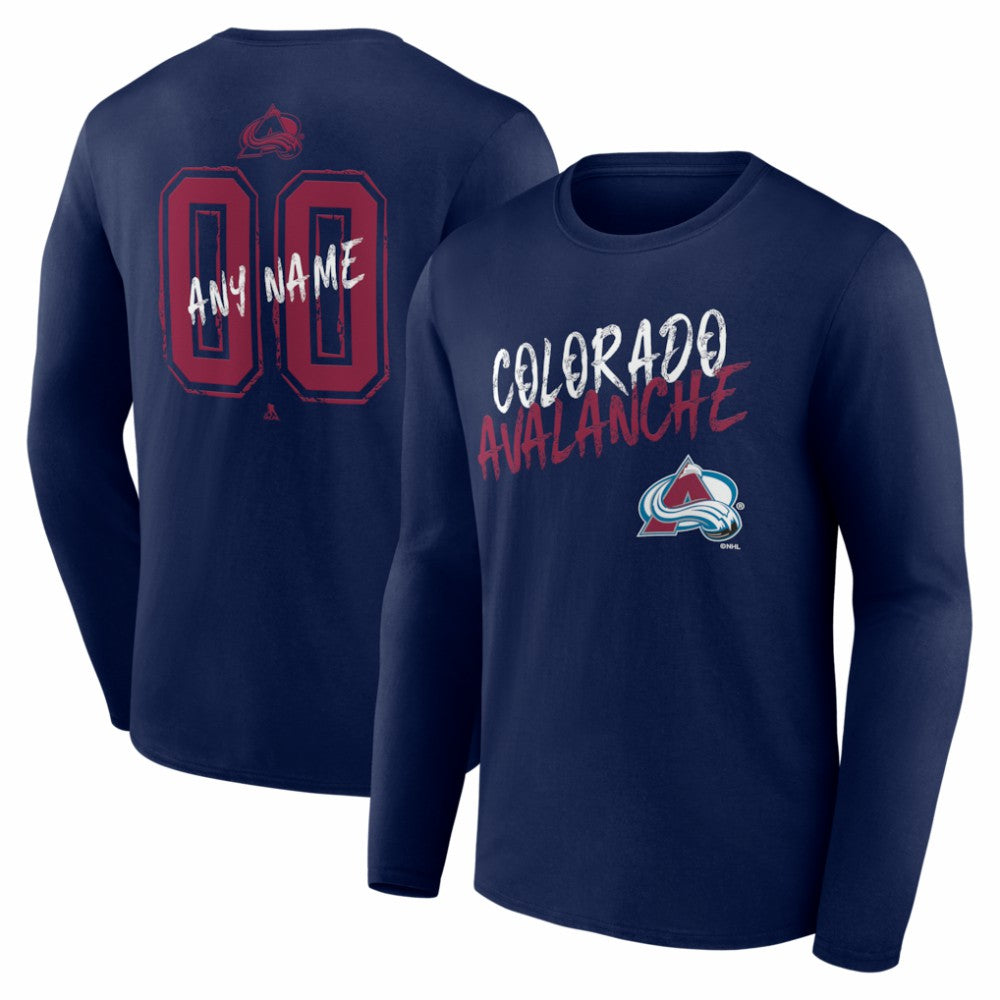 NHL Colorado Avalanche Hustle Personalized Name & Number Long Sleeve T-Shirt
