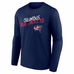 NHL Columbus Blue Jackets Hustle Personalized Name & Number Long Sleeve T-Shirt