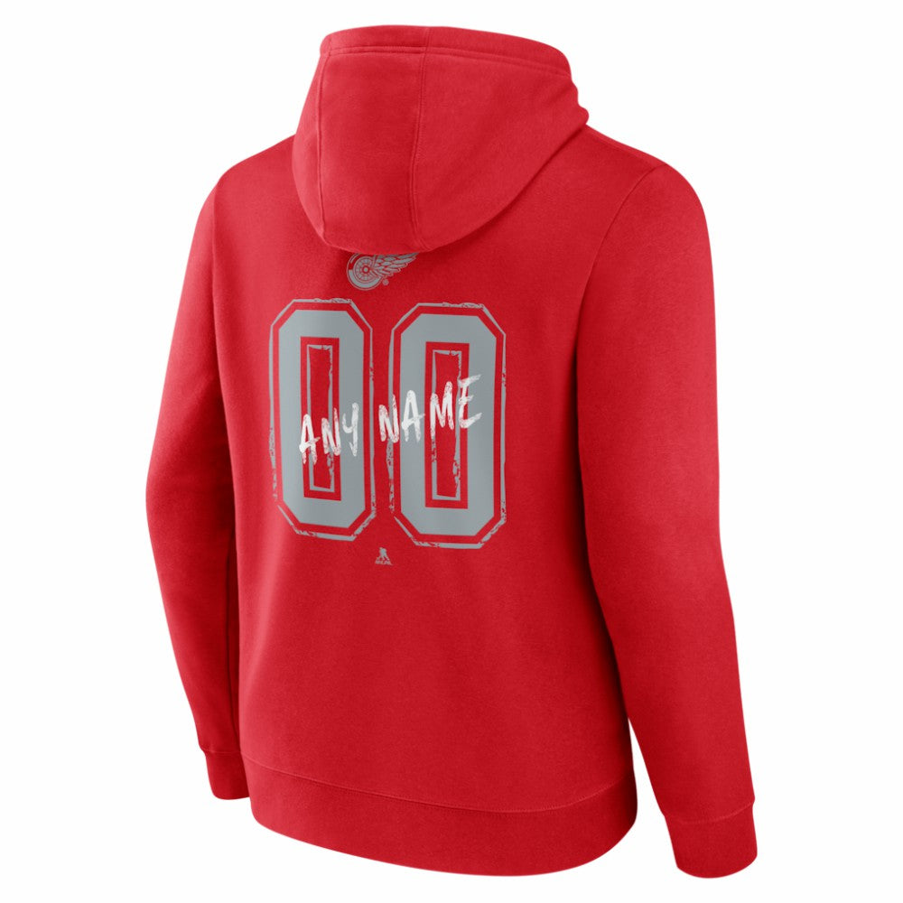 NHL Detroit Red Wings Hustle Personalized Name & Number Hoodie