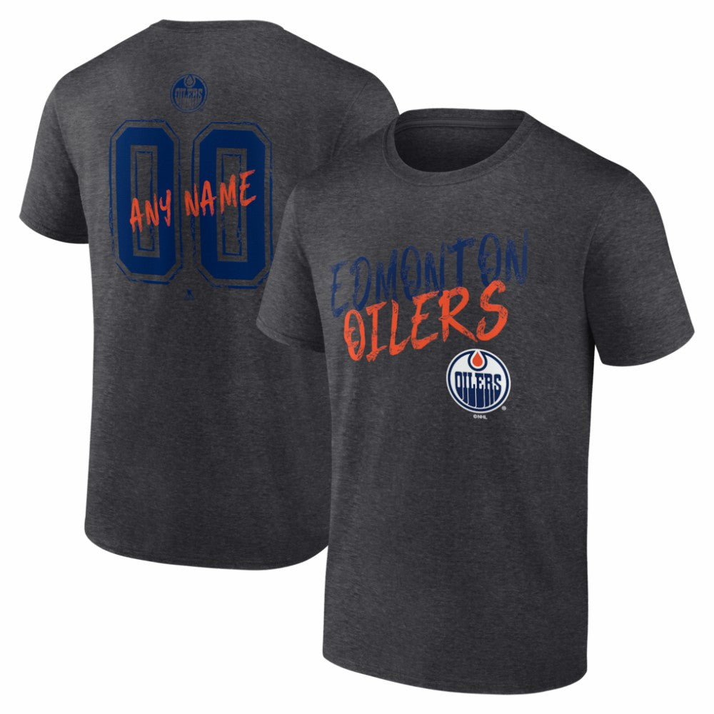 NHL Edmonton Oilers Big & Tall Hustle Personalized Name & Number T-Shirt