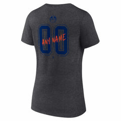 NHL Edmonton Oilers Women's Hustle Personalized Name & Number V-Neck T-Shirt