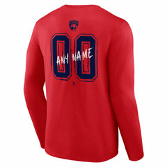 NHL Florida Panthers Hustle Personalized Name & Number Long Sleeve T-Shirt