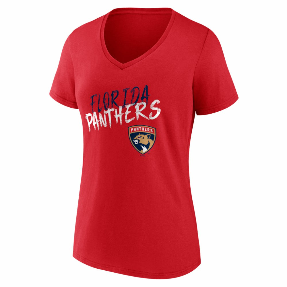 NHL Florida Panthers Women's Hustle Personalized Name & Number V-Neck T-Shirt